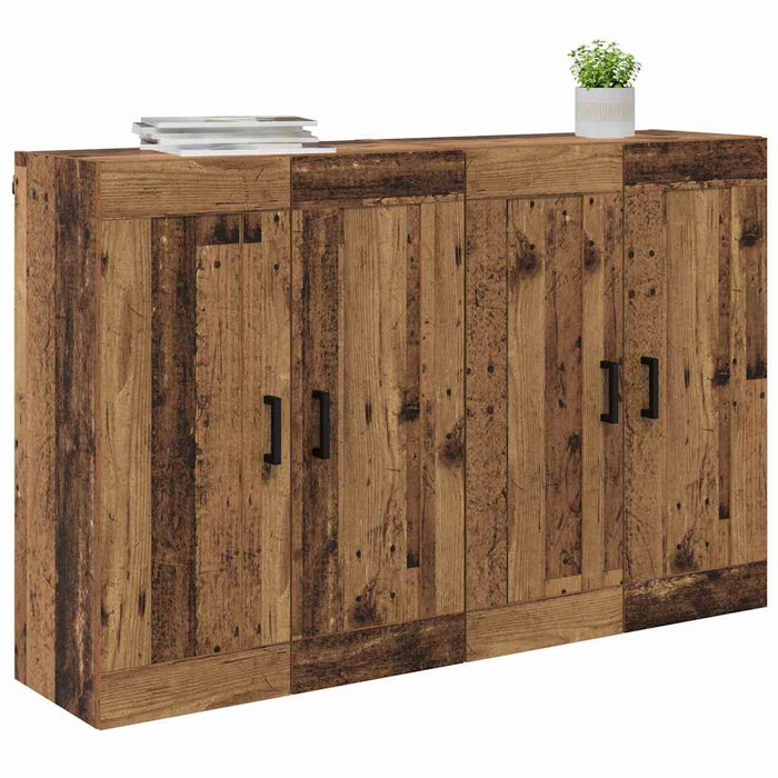 Cabinet suspendat Pe perete 2 pcs Lemn vechi 69,5 x 34 x 90 cm - WALTI WALTI