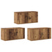 Set Dulap TV montat pe perete Pe perete 3 pcs Lemn Vechi - WALTI WALTI