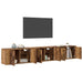 Set Dulap TV montat pe perete Pe perete 3 pcs Lemn Vechi - WALTI WALTI