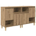 Bufeturi 2 pcs Stejar Artizanal 60 x 35 x 70 cm Lemn compozit - WALTI WALTI