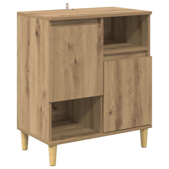 Bufeturi 2 pcs Stejar Artizanal 60 x 35 x 70 cm Lemn compozit - WALTI WALTI