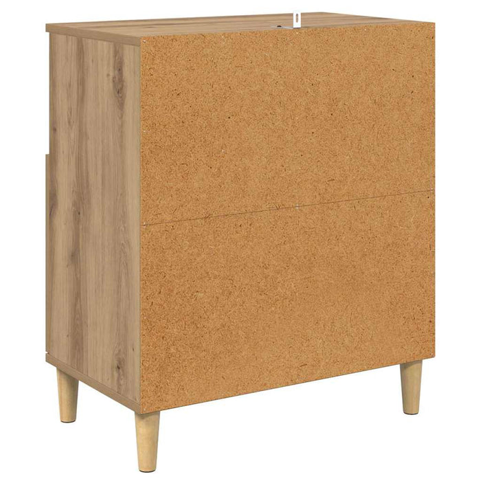 Bufeturi 2 pcs Stejar Artizanal 60 x 35 x 70 cm Lemn compozit - WALTI WALTI