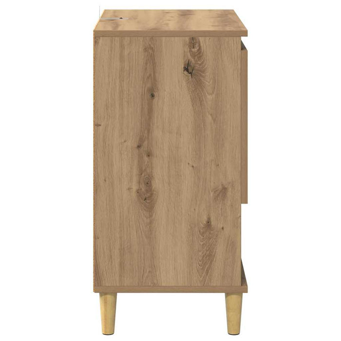 Bufeturi 2 pcs Stejar Artizanal 60 x 35 x 70 cm Lemn compozit - WALTI WALTI