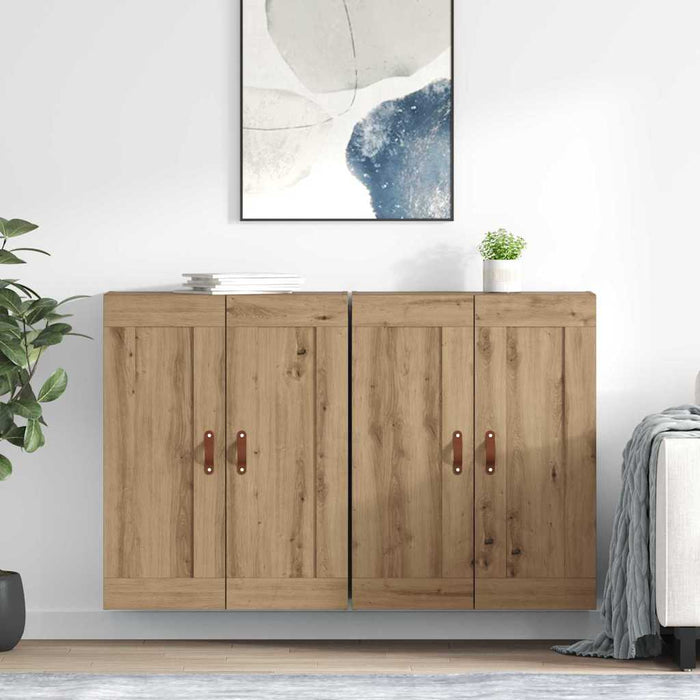 Cabinet suspendat 2 pcs Stejar Artizanal 69,5 x 34 x 90 cm - WALTI WALTI