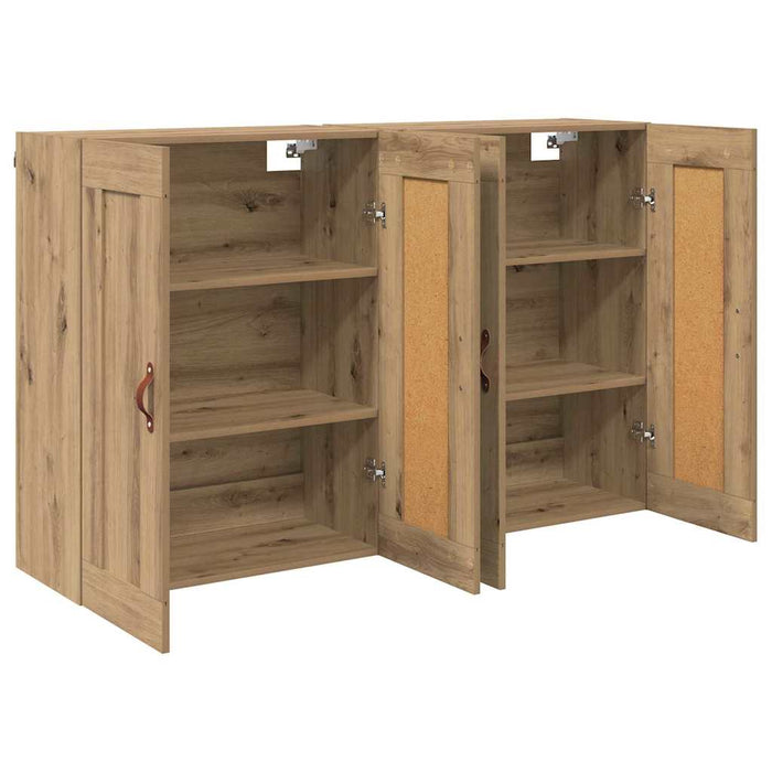 Cabinet suspendat 2 pcs Stejar Artizanal 69,5 x 34 x 90 cm - WALTI WALTI