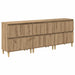 Bufeturi 3 pcs Stejar Artizanal 60 x 35 x 70 cm Lemn compozit - WALTI WALTI