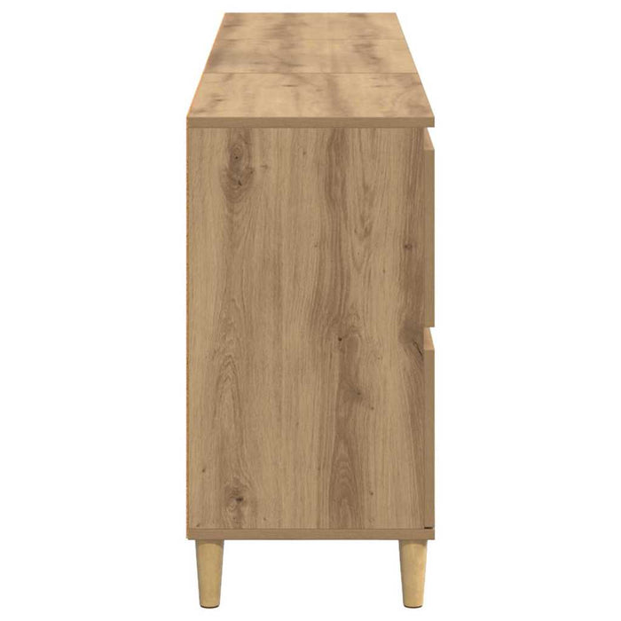 Bufeturi 3 pcs Stejar Artizanal 60 x 35 x 70 cm Lemn compozit - WALTI WALTI