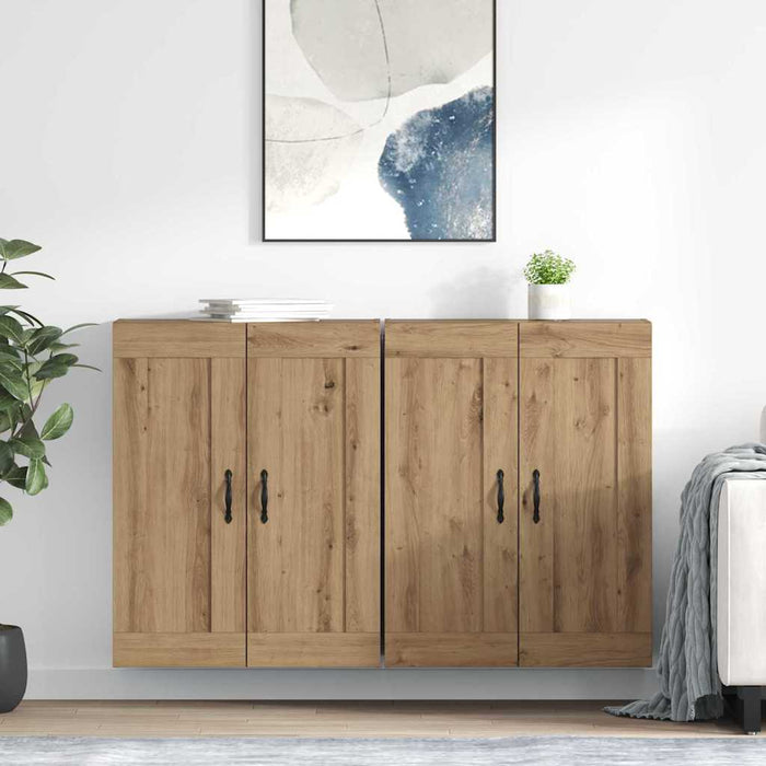Cabinet suspendat 2 pcs Stejar Artizanal 69,5 x 34 x 90 cm - WALTI WALTI
