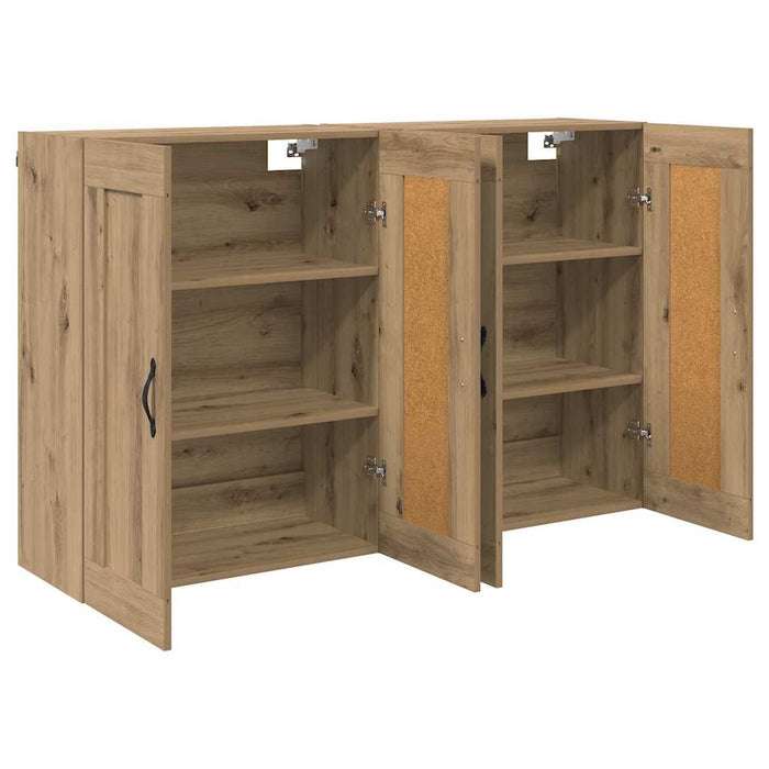 Cabinet suspendat 2 pcs Stejar Artizanal 69,5 x 34 x 90 cm - WALTI WALTI