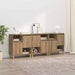 Bufeturi 3 pcs Stejar Artizanal 60 x 35 x 70 cm Lemn compozit - WALTI WALTI