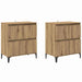 Bufeturi 2 pcs Stejar Artizanal 60 x 35 x 70 cm Lemn compozit - WALTI WALTI