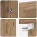 Cabinet suspendat 2 pcs Stejar Artizanal 69,5 x 34 x 90 cm - WALTI WALTI