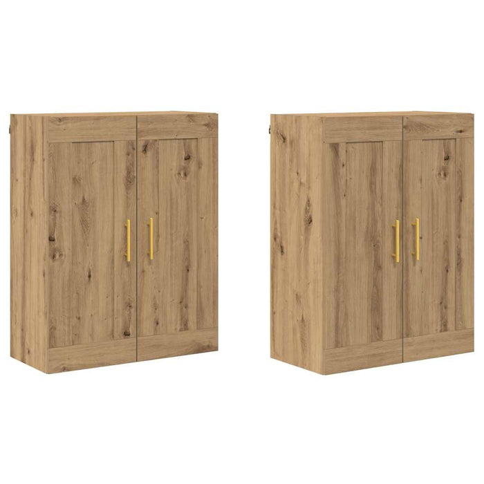 Cabinet suspendat 2 pcs Stejar Artizanal 69,5 x 34 x 90 cm - WALTI WALTI