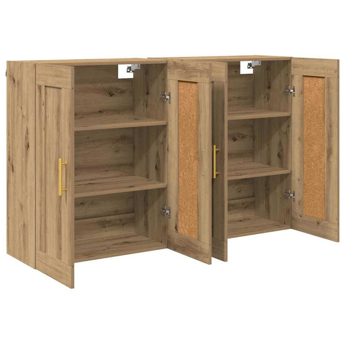 Cabinet suspendat 2 pcs Stejar Artizanal 69,5 x 34 x 90 cm - WALTI WALTI