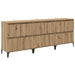 Bufeturi 3 pcs Stejar Artizanal 60 x 35 x 70 cm Lemn compozit - WALTI WALTI