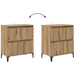 Bufeturi 3 pcs Stejar Artizanal 60 x 35 x 70 cm Lemn compozit - WALTI WALTI