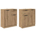 Bufeturi 2 pcs Stejar Artizanal 60 x 30 x 70 cm Lemn compozit - WALTI WALTI