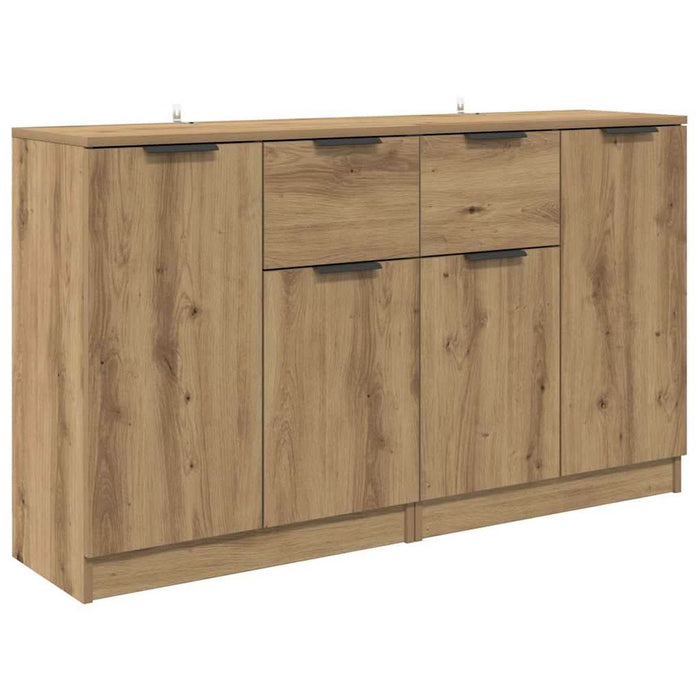 Bufeturi 2 pcs Stejar Artizanal 60 x 30 x 70 cm Lemn compozit - WALTI WALTI