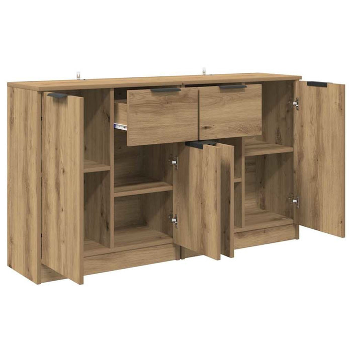 Bufeturi 2 pcs Stejar Artizanal 60 x 30 x 70 cm Lemn compozit - WALTI WALTI