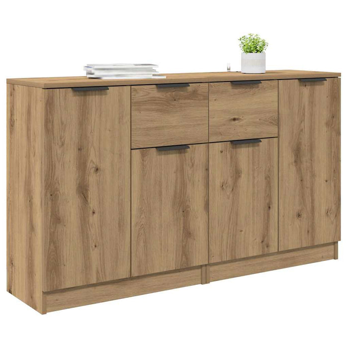 Bufeturi 2 pcs Stejar Artizanal 60 x 30 x 70 cm Lemn compozit - WALTI WALTI