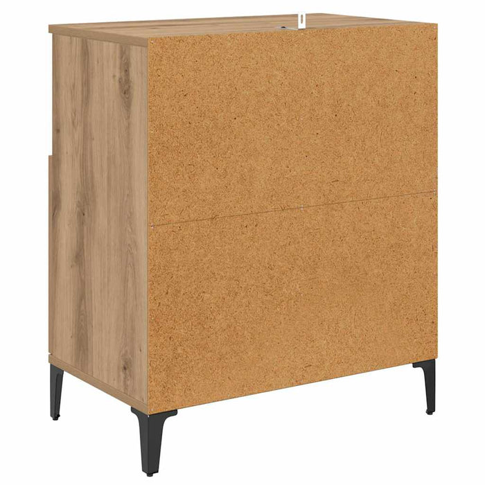 Bufeturi 2 pcs Stejar Artizanal 60 x 35 x 70 cm Lemn compozit - WALTI WALTI