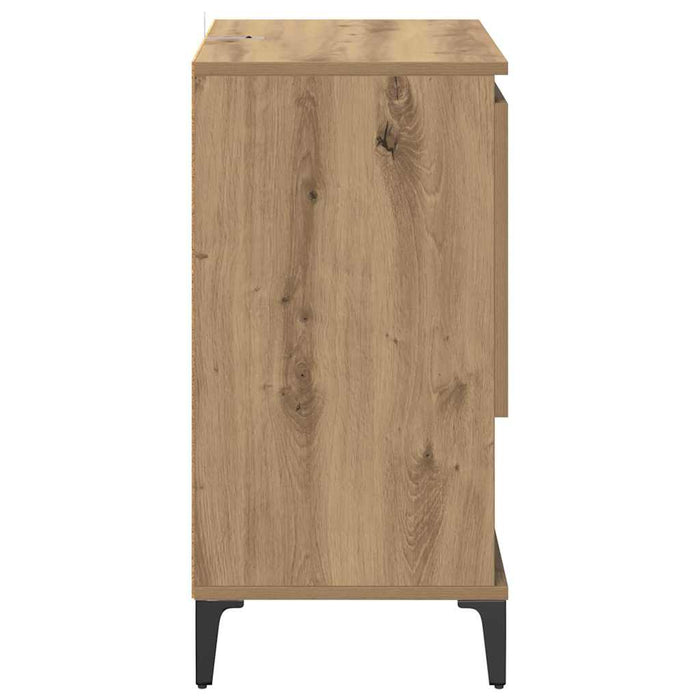 Bufeturi 2 pcs Stejar Artizanal 60 x 35 x 70 cm Lemn compozit - WALTI WALTI