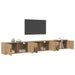 Set Dulap TV montat pe perete Pe perete 3 pcs Stejar Artizanal - WALTI WALTI