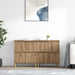 Bufeturi 2 pcs Stejar Artizanal 60 x 35 x 70 cm Lemn compozit - WALTI WALTI