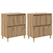 Bufeturi 2 pcs Stejar Artizanal 60 x 35 x 70 cm Lemn compozit - WALTI WALTI