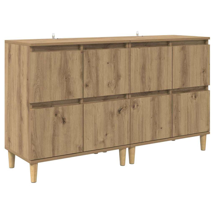 Bufeturi 2 pcs Stejar Artizanal 60 x 35 x 70 cm Lemn compozit - WALTI WALTI