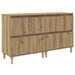 Bufeturi 2 pcs Stejar Artizanal 60 x 35 x 70 cm Lemn compozit - WALTI WALTI