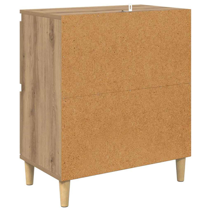 Bufeturi 2 pcs Stejar Artizanal 60 x 35 x 70 cm Lemn compozit - WALTI WALTI