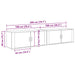 Set Dulap TV montat pe perete Pe perete 2 pcs Stejar Artizanal - WALTI WALTI
