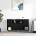Bufeturi 2 pcs Stejar Negru 60 x 35 x 70 cm Lemn compozit - WALTI WALTI