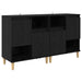 Bufeturi 2 pcs Stejar Negru 60 x 35 x 70 cm Lemn compozit - WALTI WALTI
