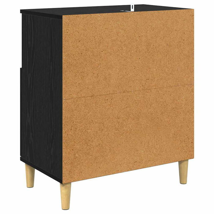 Bufeturi 2 pcs Stejar Negru 60 x 35 x 70 cm Lemn compozit - WALTI WALTI