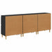 Bufeturi 3 pcs Stejar Negru 60 x 35 x 70 cm Lemn compozit - WALTI WALTI