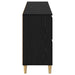 Bufeturi 3 pcs Stejar Negru 60 x 35 x 70 cm Lemn compozit - WALTI WALTI