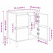 Bufeturi 3 pcs Stejar Negru 60 x 35 x 70 cm Lemn compozit - WALTI WALTI