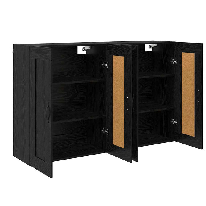 Cabinet suspendat 2 pcs Stejar Negru 69,5 x 34 x 90 cm - WALTI WALTI