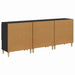 Bufeturi 3 pcs Stejar Negru 60 x 35 x 70 cm Lemn compozit - WALTI WALTI