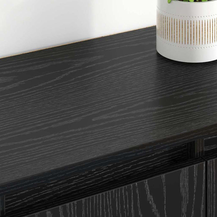 Bufeturi 2 pcs Stejar Negru 60 x 35 x 70 cm Lemn compozit - WALTI WALTI