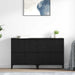 Bufeturi 2 pcs Stejar Negru 60 x 35 x 70 cm Lemn compozit - WALTI WALTI