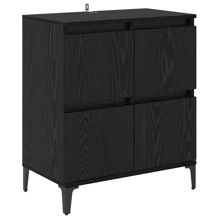 Bufeturi 2 pcs Stejar Negru 60 x 35 x 70 cm Lemn compozit - WALTI WALTI