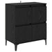 Bufeturi 2 pcs Stejar Negru 60 x 35 x 70 cm Lemn compozit - WALTI WALTI