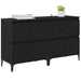 Bufeturi 2 pcs Stejar Negru 60 x 35 x 70 cm Lemn compozit - WALTI WALTI