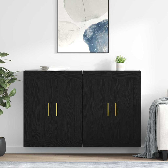 Cabinet suspendat 2 pcs Stejar Negru 69,5 x 34 x 90 cm - WALTI WALTI