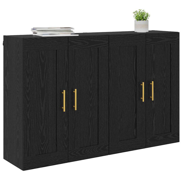 Cabinet suspendat 2 pcs Stejar Negru 69,5 x 34 x 90 cm - WALTI WALTI