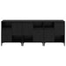 Bufeturi 3 pcs Stejar Negru 60 x 35 x 70 cm Lemn compozit - WALTI WALTI