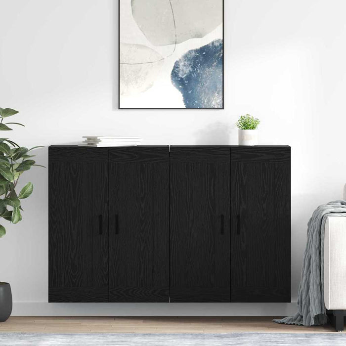 Cabinet suspendat 2 pcs Stejar Negru 69,5 x 34 x 90 cm - WALTI WALTI